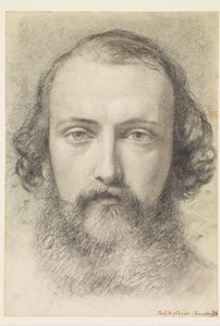 Portré: Daniel Casey fejtanulmánya (teljes arc) alkotó: Ford Madox Brown