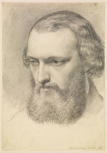 Portré: Daniel Casey fejtanulmánya (háromnegyedes nézet) alkotó: Ford Madox Brown