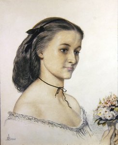 Louie Jones kisasszony portréja alkotó: Ford Madox Brown