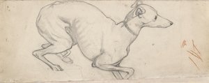 Tanulmány egy agárról, 19. század közepe alkotó: Ford Madox Brown