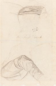 Két Drapery-tanulmány [fordítva] alkotó: Ford Madox Brown