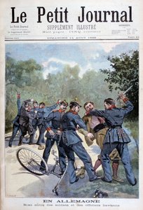 Dulakodás német katonák és bajor tisztek között, Németország, 1898 alkotó: Fortuné Méaulle