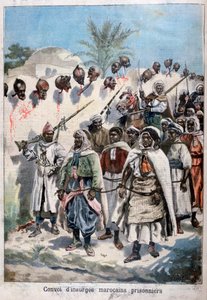Abdul-Hafizs szultán hadserege által Tadlában fogságba esett felkelő marokkóiak oszlopa, 1897. alkotó: Fortuné Méaulle