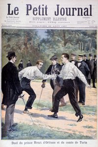 Párbaj Henri dOrleans herceg és a torinói gróf között, 1897 alkotó: Fortuné Méaulle