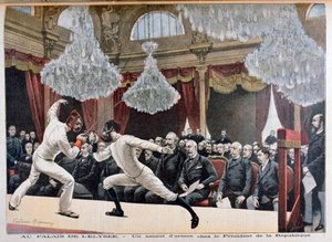 Vívás a köztársasági elnök előtt, Palais de lÉlysée, 1895