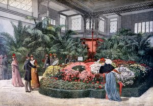Kertészeti kiállítás, Cours La Reine, Párizs, 1892 alkotó: Fortuné Méaulle
