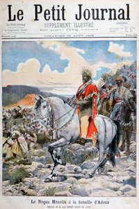 Az etióp Negus, II. Menelik az adouai csatában, 1898