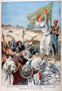 Szent háború prédikálása a brit indiai felkelés idején, 1897 alkotó: Fortuné Méaulle