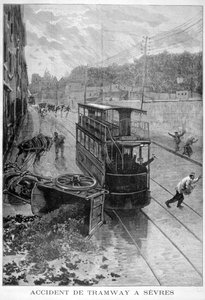 Villamosbaleset, Sevres, Párizs, 1897 alkotó: Fortuné Méaulle