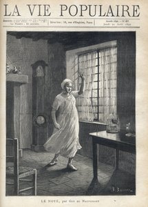 A fegyveres lovagok csapata előtt Jeanne of Arc páncélban, meztelen fejjel szomorúan nézi egy halott lovag testét a padlón, fejét vértócsában fürdeti. Illusztráció: Bernard Borione (1865-20. század), Joan of Arc számára, Joseph F. alkotó: Fortune Louis Meaulle
