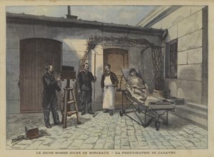 Egy fiatal férfi darabokra vágva