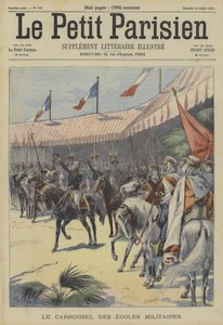 A francia katonai akadémiák lovassági felvonulása