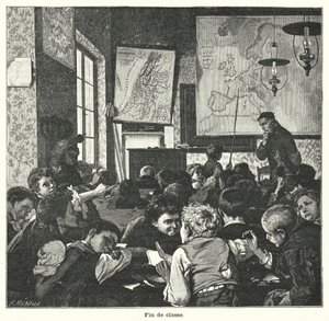 Óra vége (metszet) alkotó: Fortune Louis Meaulle