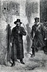 Javert üldözi Valjeant, Victor Hugo „Les Miserables” illusztrációja, J. Hetzel, 1865 (fametszet)