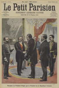 Emile Loubet francia elnök fogadta Paul Krugert, a Transvaal korábbi elnökét