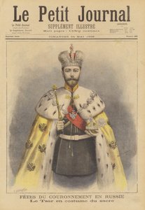 Miklós orosz cár koronázási ruhájában