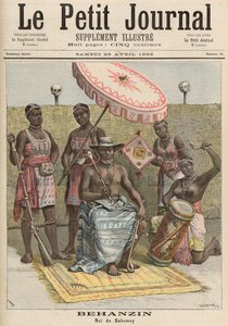 Behanzin (1844-1906) Dahomey királya, a "Le Petit Journal"-ból, 1892. április 23.