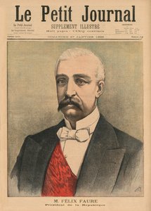 Felix Faure, a Francia Köztársaság elnöke, címlap-illusztráció a „Le Petit Journal”-ból, mellékillusztráció, 1895. január 27.