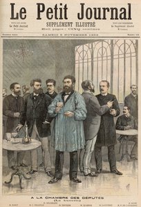 A Képviselőház: A frissítő szoba, a „Le Petit Journal”-ból, 1892. november 5. alkotó: Fortune Louis Meaulle and Henri Meyer