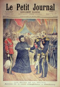 A francia házigazdák: az angol királynő érkezése Cherbourgba, a „Le Petit Journal” címlapja, 1897. március 14.