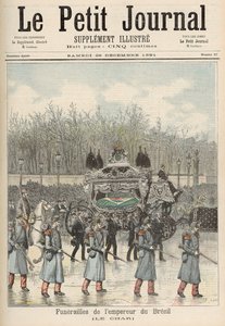 A brazil császár temetése: A kocsi, a "Le Petit Journal"-ból, 1891. december 26.