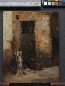 Koldusok egy ajtó mellett, 1870