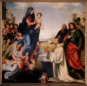 Madonna megjelenése Clairvaux-i Szent Bernátnak (festmény, 1504 körül)