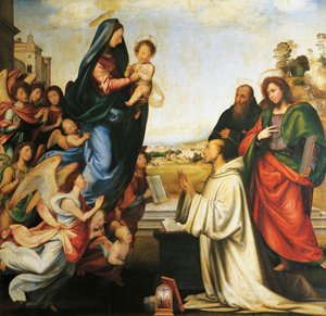 Szűz Mária jelenése Szent Bernátnak alkotó: Fra (1472-1517) Bartolomeo