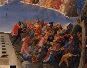Az utolsó ítélet, részlet az elkárhozottakról, 1431 körül (tempera a panelen) (49992 részlet) alkotó: Fra (c.1387 1455) Angelico