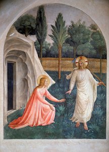 Noli me tangere Szent Mária Madeleine és a feltámadott Krisztus (kertész) (freskó, 1438-1446 körül)