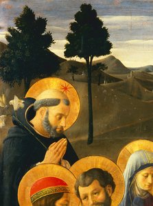 Szent Domonkos részlete a keresztre feszítésből alkotó: Fra Angelico