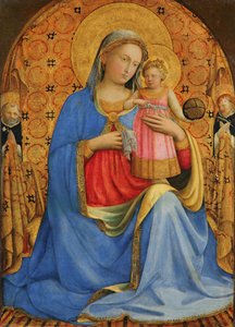 Mária a gyermekkel és szentekkel alkotó: Fra Angelico