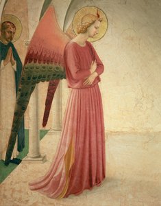 Angyali üdvözlet, Gábriel angyal és Szent Péter vértanú részlete, 1442 freskó lásd: 72388