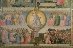 Az utolsó ítélet, részlet a Santissima Annunziata ezüstkincstárának negyedik paneljéből, 1450-53 körül (tempera a panelen) alkotó: Fra Angelico