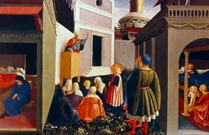 Szent Miklós hivatása, 1437 alkotó: Fra Angelico