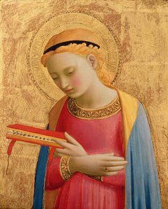 Szűz Angyali üdvözlet, 1450-55 (aranylevél és tempera falemezen) (lásd még: 139311)