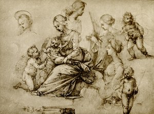 Tanulmány egy Madonnáról alkotó: Fra Bartolomeo