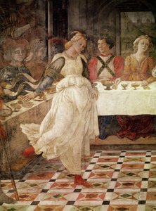 Salome táncol Heródes ünnepén, az SS élete freskóciklusának részlete. István és Keresztelő János a főkápolnából, 1452-64 (lásd még: 87055)