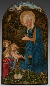 Szűz Mária a gyermekkel és angyalokkal alkotó: Fra Filippo Lippi