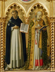 Bari Szent Domonkos és Miklós a perugiai oltárról, 1437 körül. alkotó: Fra Giovanni Angelico da Fiesole