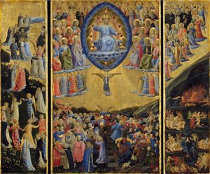 Az utolsó ítélet szárnyas oltárja, 15. század eleje. alkotó: Fra Giovanni Angelico da Fiesole