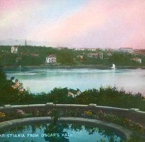 Kilátás Oscarshallból, Christiania, Oslo, Norvégia, 19. század vége-XX. század eleje.
