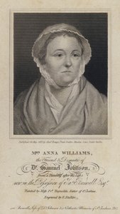 Anna Williams, walesi költő és Samuel Johnson angol író barátja (metszet) alkotó: Frances (after) Reynolds
