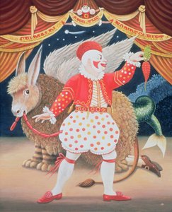 Grimaldi and the Nondescript, 1987 (olaj és tempera a panelen) alkotó: Frances Broomfield