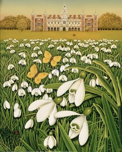 Snowdrop Day, Hatfield House, 1999 (olaj és tempera a szántóföldön)
