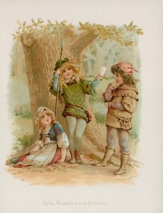 Celia, Rosalind és Orlando Shakespeare Ahogy tetszik című művéből