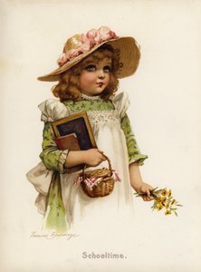 Lányok: Iskolaidő (színes litó) alkotó: Frances Brundage