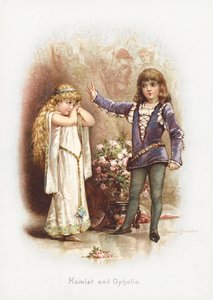 Hamlet és Ophelia (chromolitho)