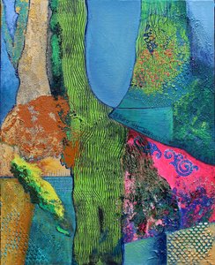 Totem#3, 2012 (acrylic on canvas) alkotó: Frances Ferdinands
