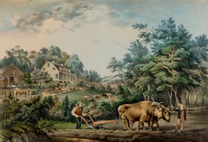 Amerikai tanyai jelenetek. 1. sz. alkotó: Frances Flora Bond Palmer